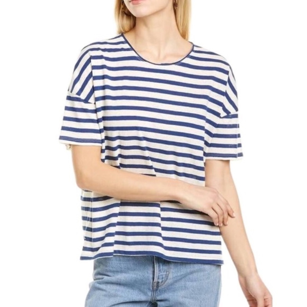 Madewell Raw-Edged Hangout Tee in Ashmead Stripe